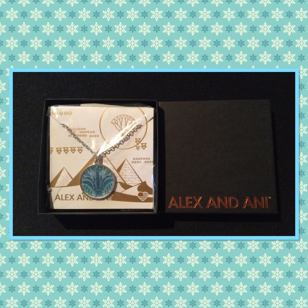 Alex and Ani blue lotus statement necklace - Picture 2 of 3